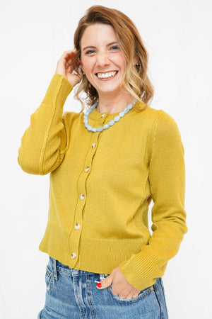 Signature Cardigan in Mustard