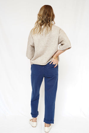 Bella Dahl Seamed Soft Barrel With Elastic Back in Cobalt Bay Blue