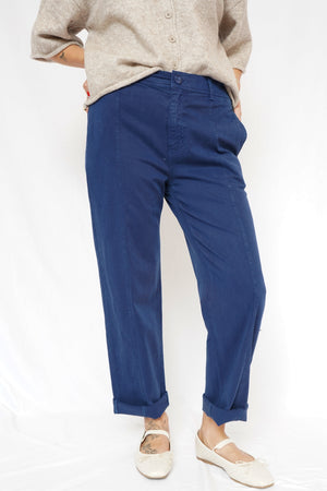 Bella Dahl Seamed Soft Barrel With Elastic Back in Cobalt Bay Blue
