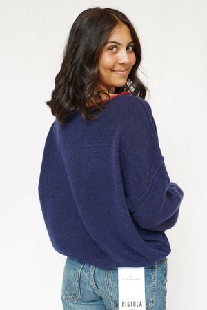 Tatum Slouch Sweater in Navy