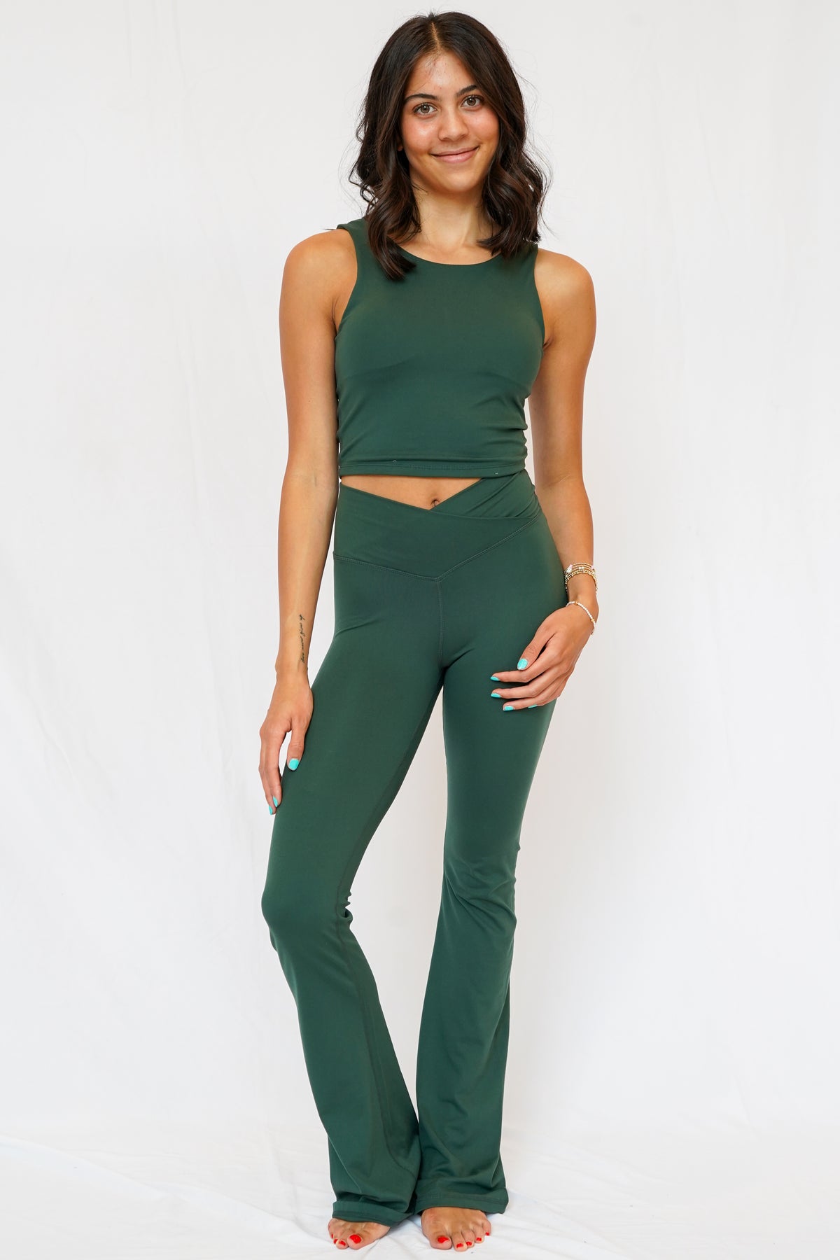 Greta Active Flare Pant in Sycamore