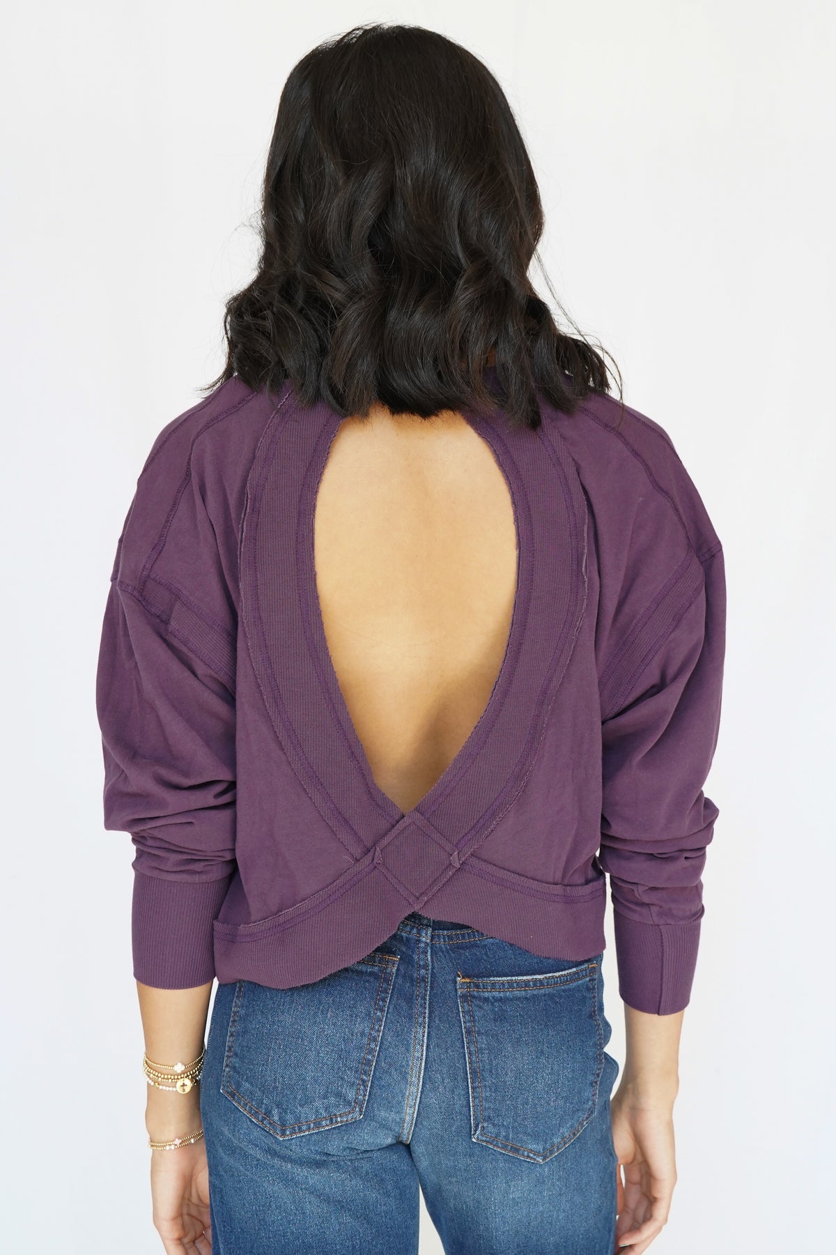 Luna Dolman Sleeve Top in Purple Iris