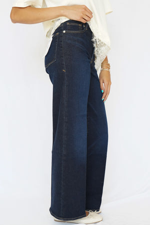 Good American Good Waist Palazzo Ankle Jeans