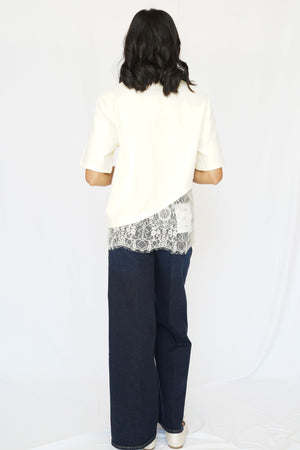 Camila Layered Lace Hem Tee Top