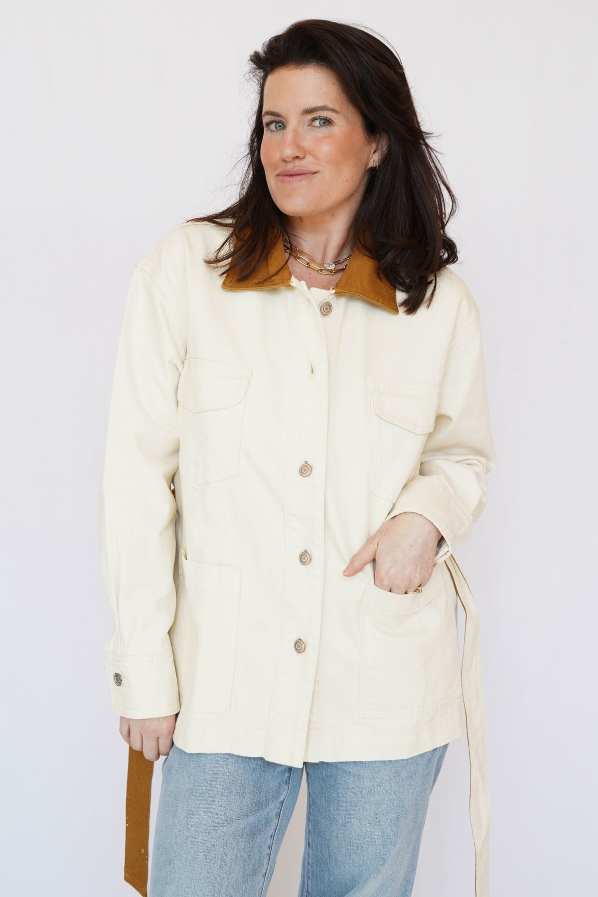 Barn Jacket in Cream