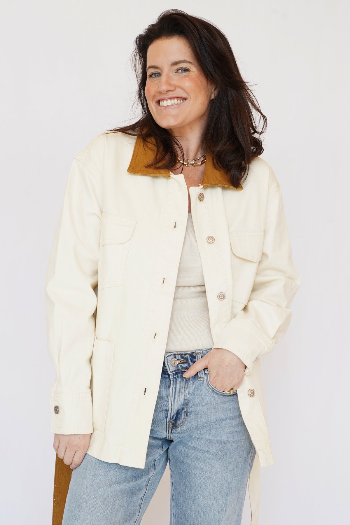 Barn Jacket in Cream
