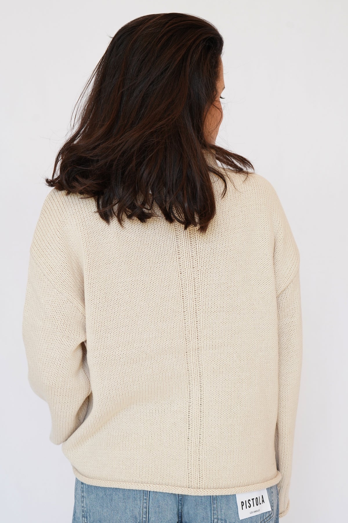 Linds Mock Neck Sweater in Cream