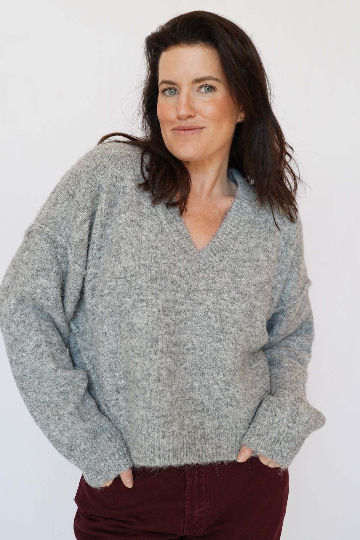 Braylee Heather Grey Sweater