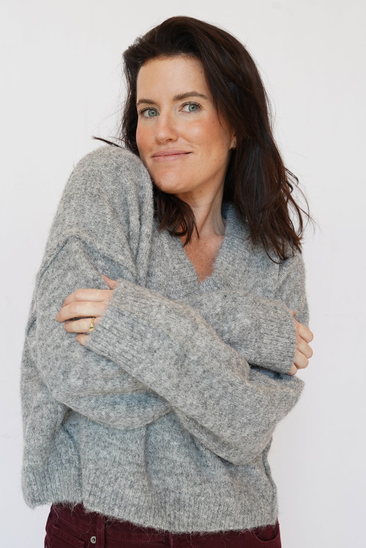 Braylee Heather Grey Sweater