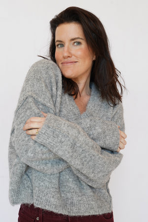 Braylee Heather Grey Sweater