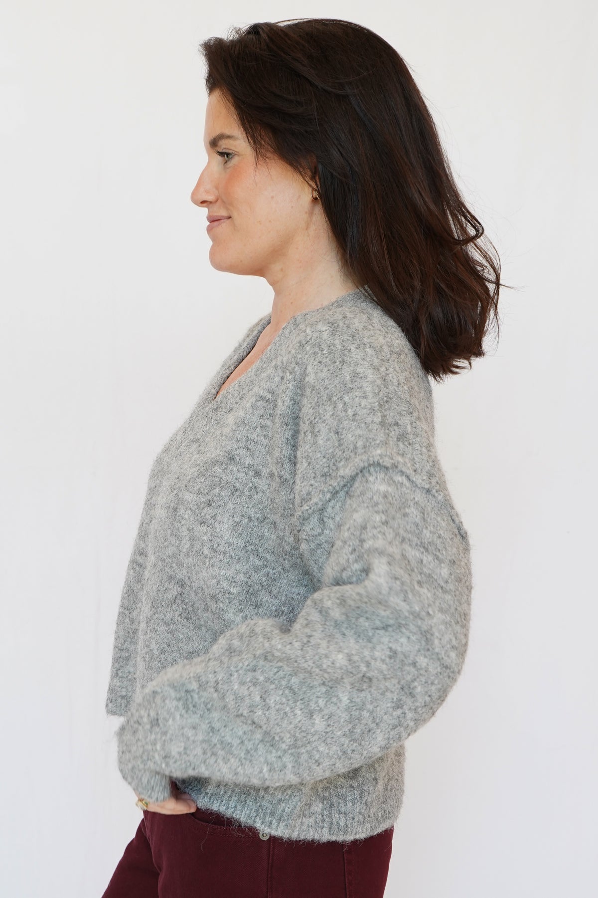 Braylee Heather Grey Sweater