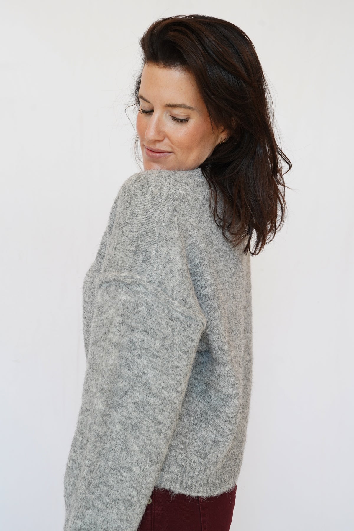 Braylee Heather Grey Sweater
