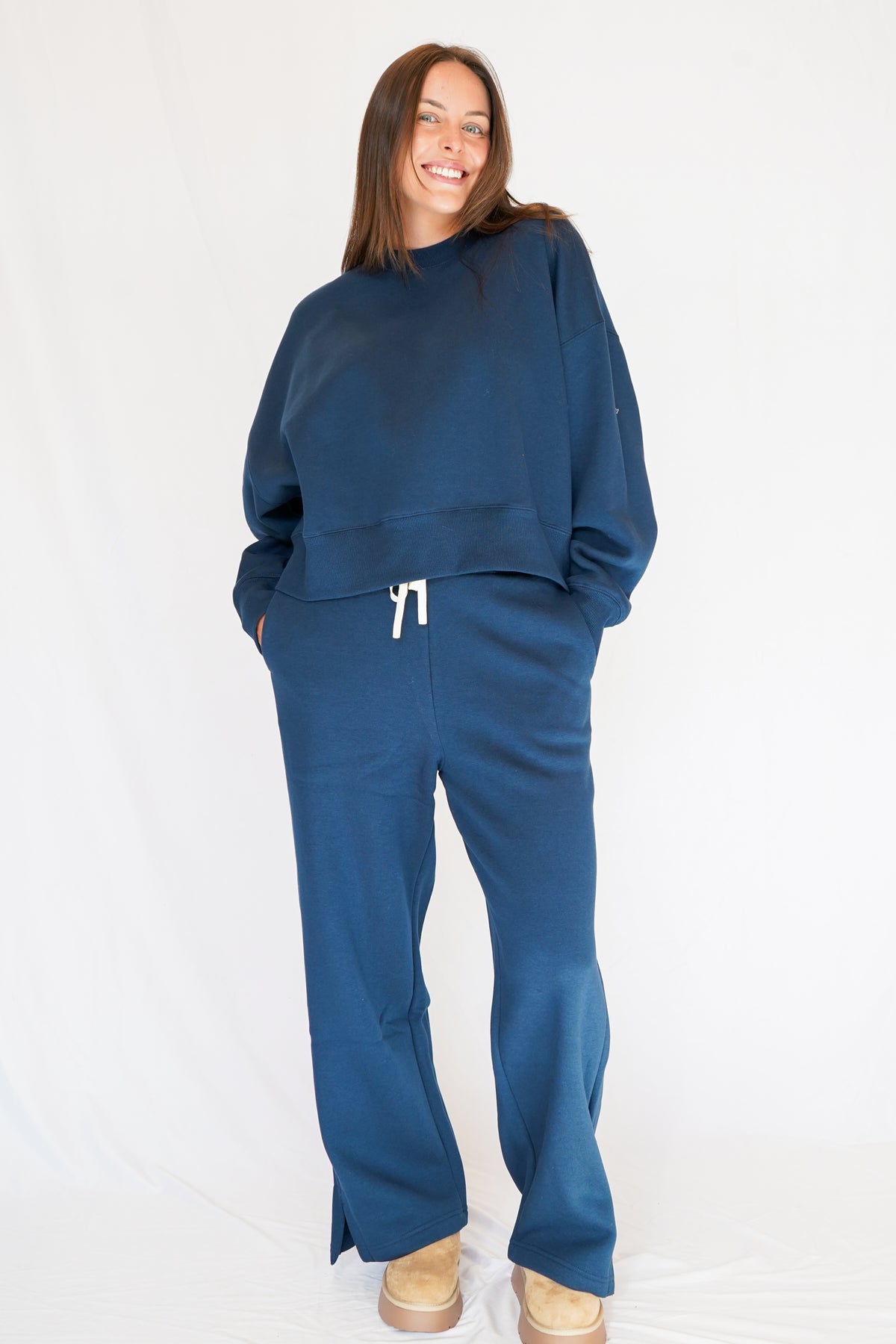 Kira Lounge Pants in Blue Thunder