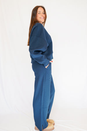 Kira Lounge Pants in Blue Thunder