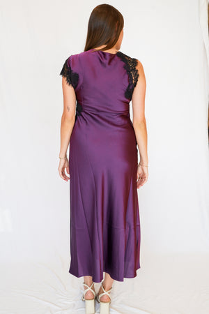 Maris Dress in Plum Black
