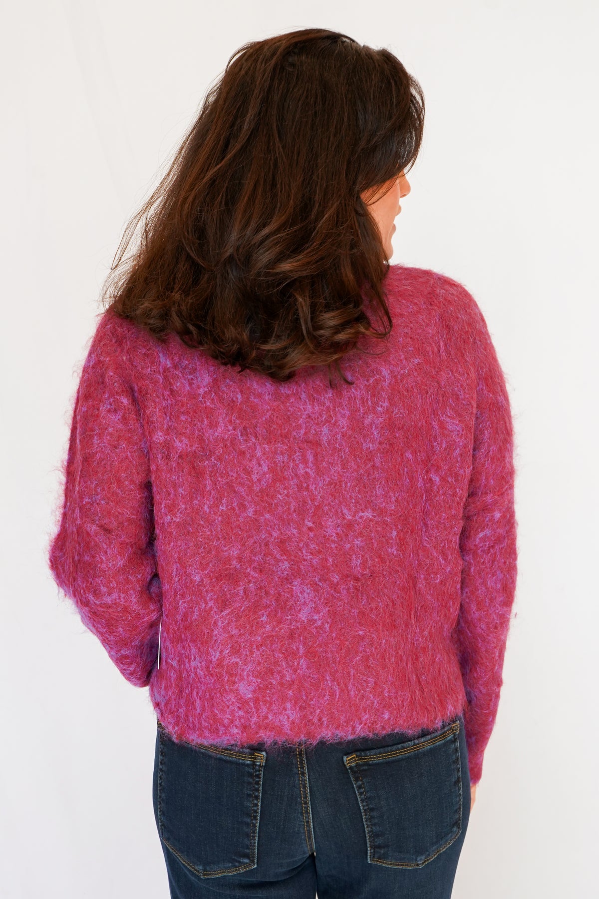 Bella Dahl Turtle Neck Sweater in Fuschia Cloud