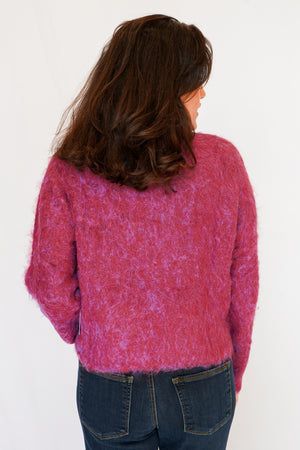 Bella Dahl Turtle Neck Sweater in Fuschia Cloud