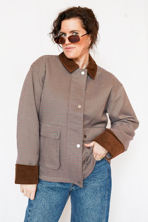 Thread & Supply Orchard Jacket in Grey Red