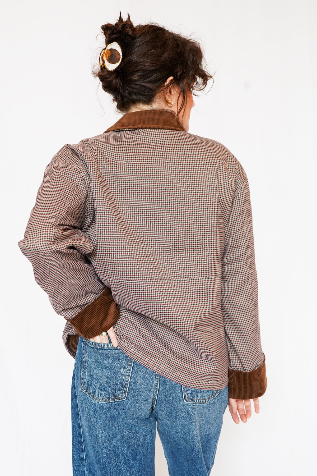 Thread & Supply Orchard Jacket in Grey Red