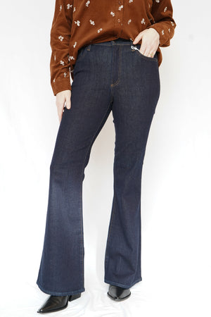 Pistola Kinsley Mid Rise Ultra Flare Jeans in Night Flight