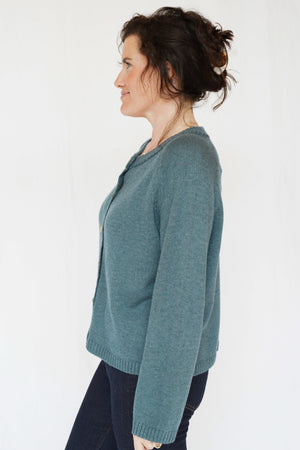 Everyday Wool Cardigan in Teal
