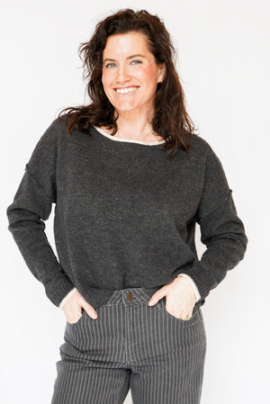 Nora Sweater in Dark Charcoal