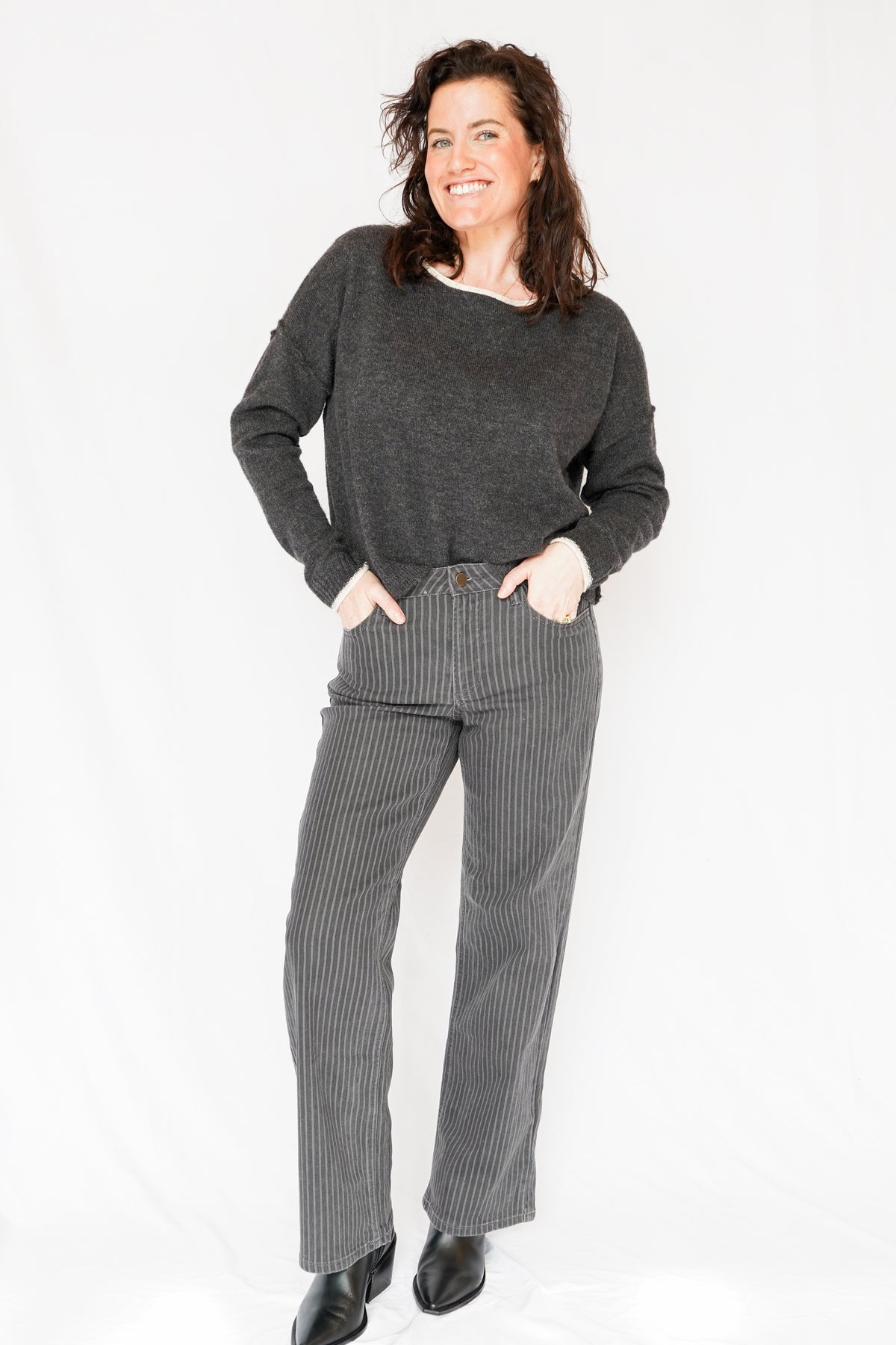 Nora Sweater in Dark Charcoal