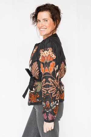 Cabellero Ember Reversible Jacket in Crouching Cheetah Black