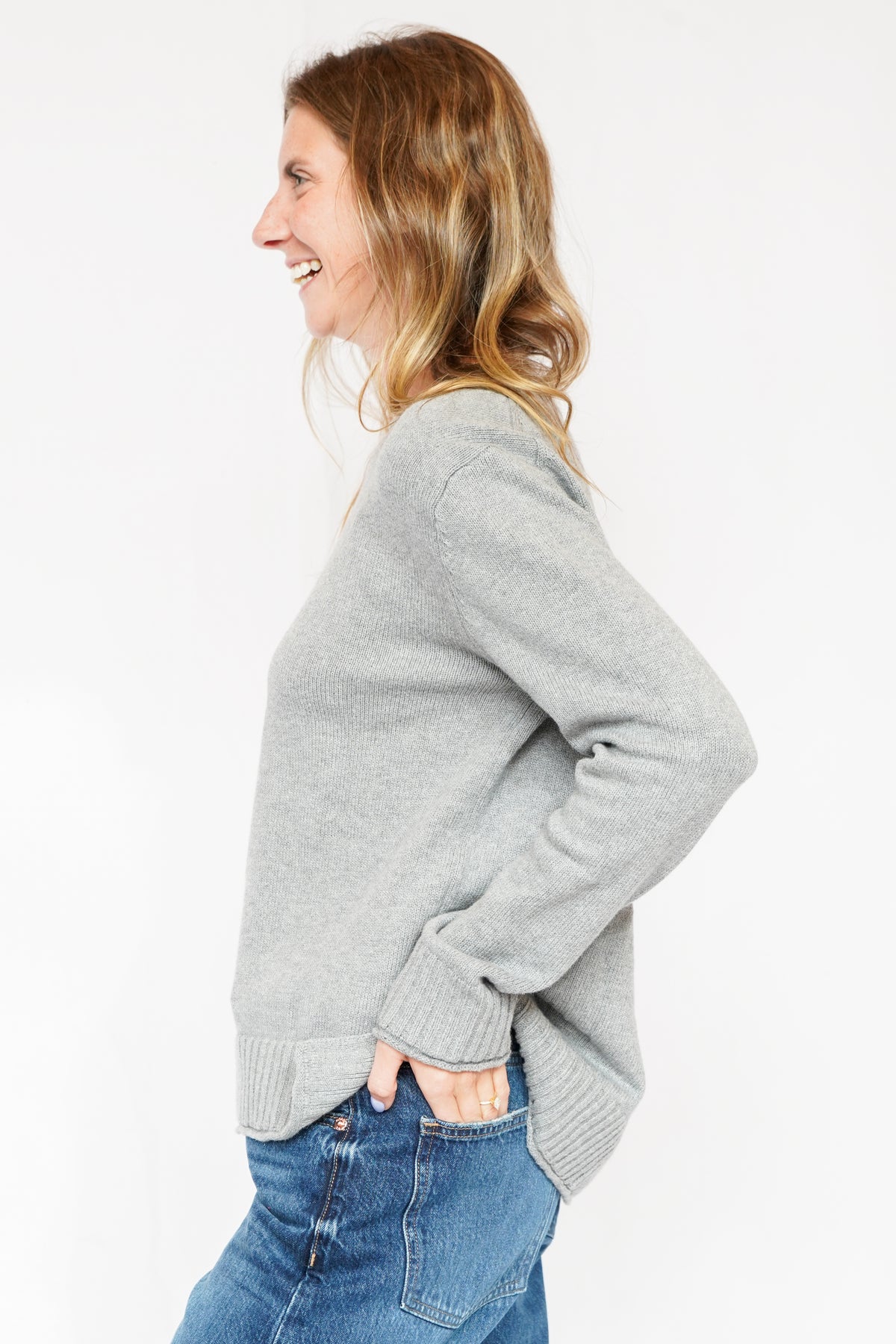 Everyday Cotton Crew in Stone