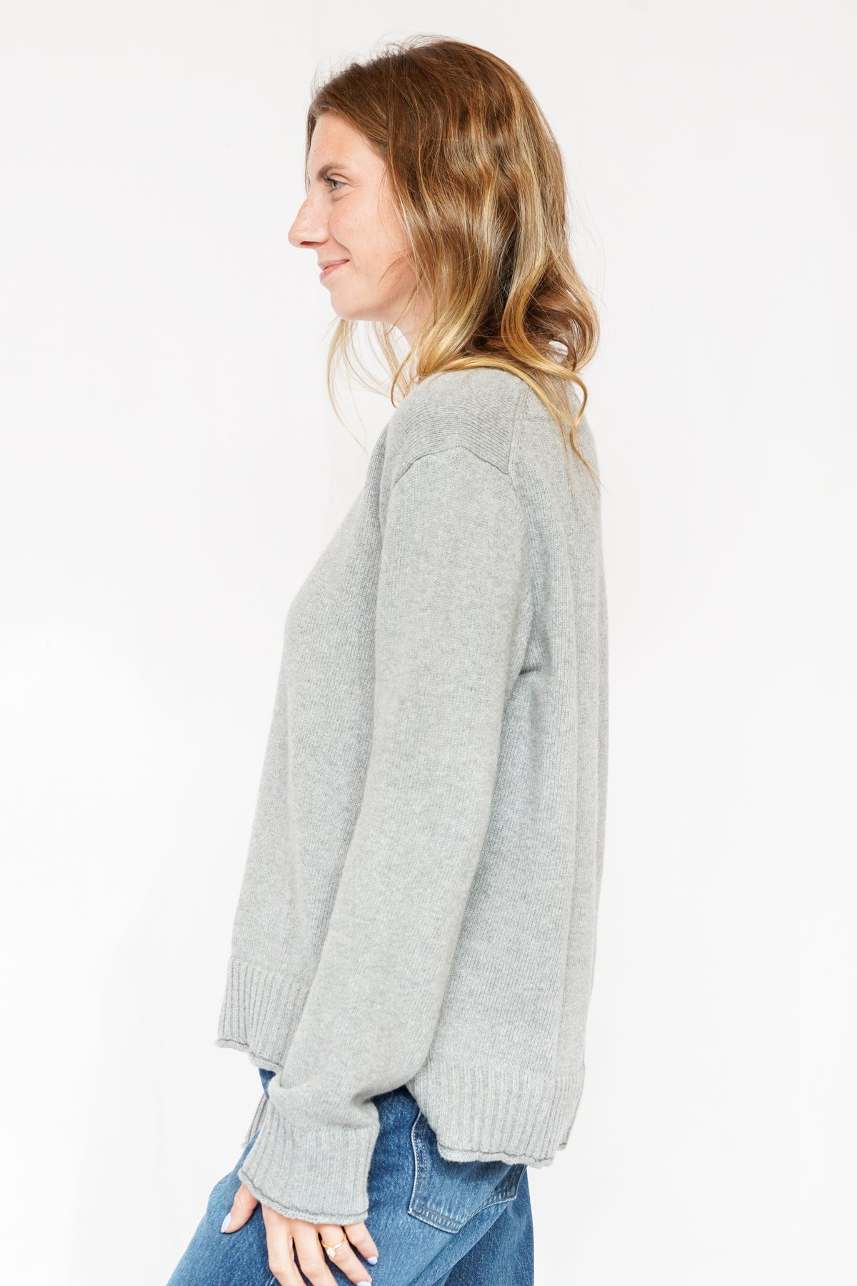 Everyday Cotton Crew in Stone