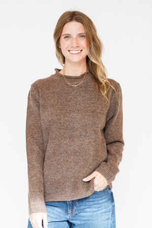 Alex Classic Wool Blend Sweater in Brown
