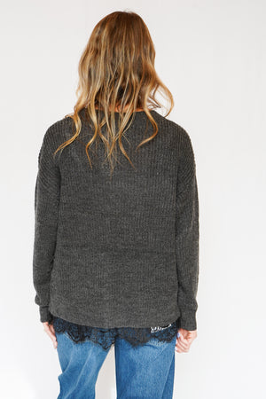 Emma Lace Trim Sweater