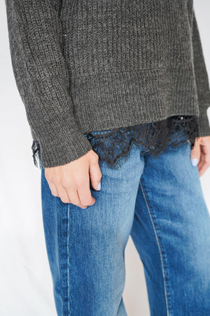 Emma Lace Trim Sweater