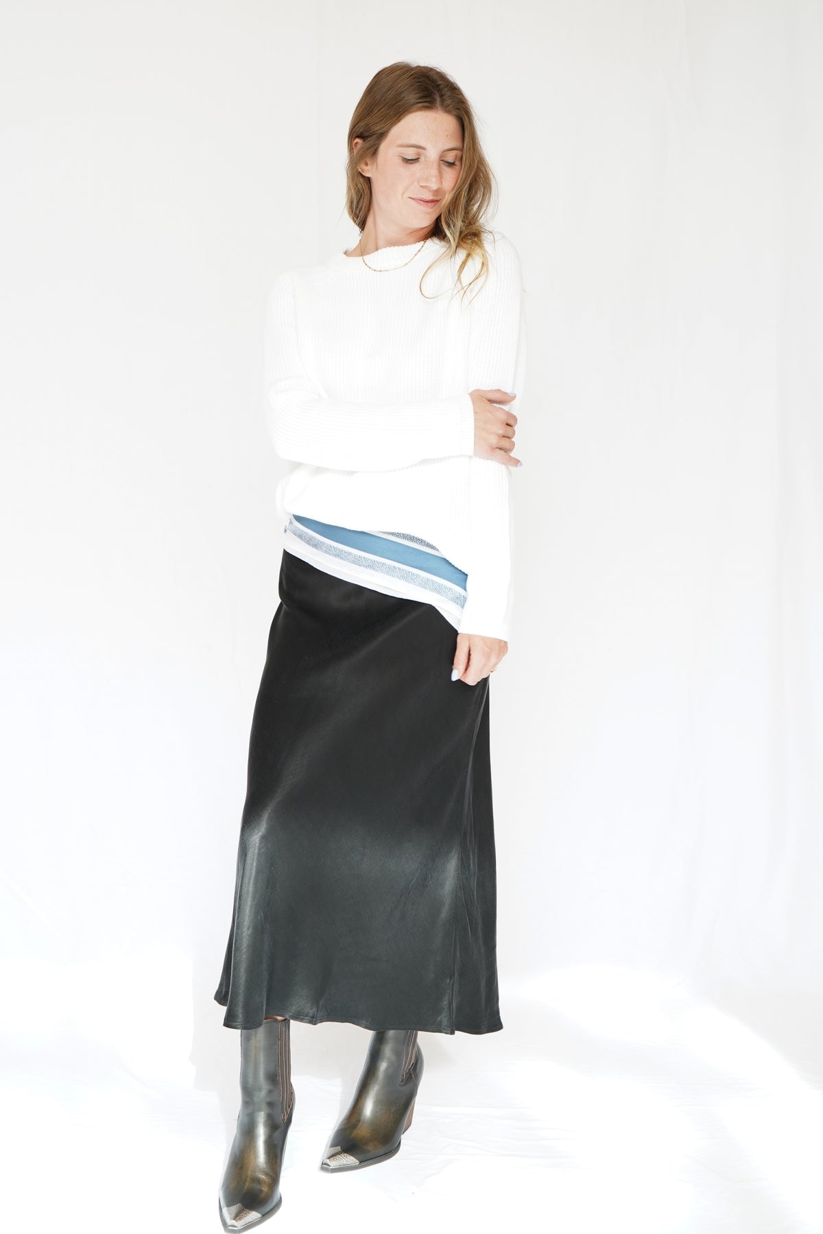 Cotton Fisherman Crew in Summer White