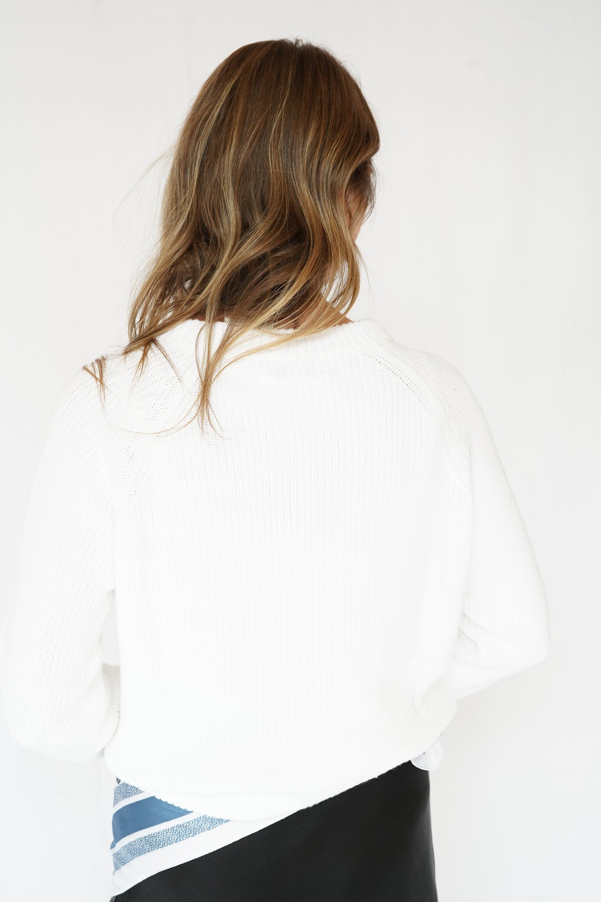 Cotton Fisherman Crew in Summer White
