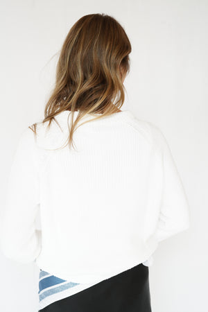 Cotton Fisherman Crew in Summer White