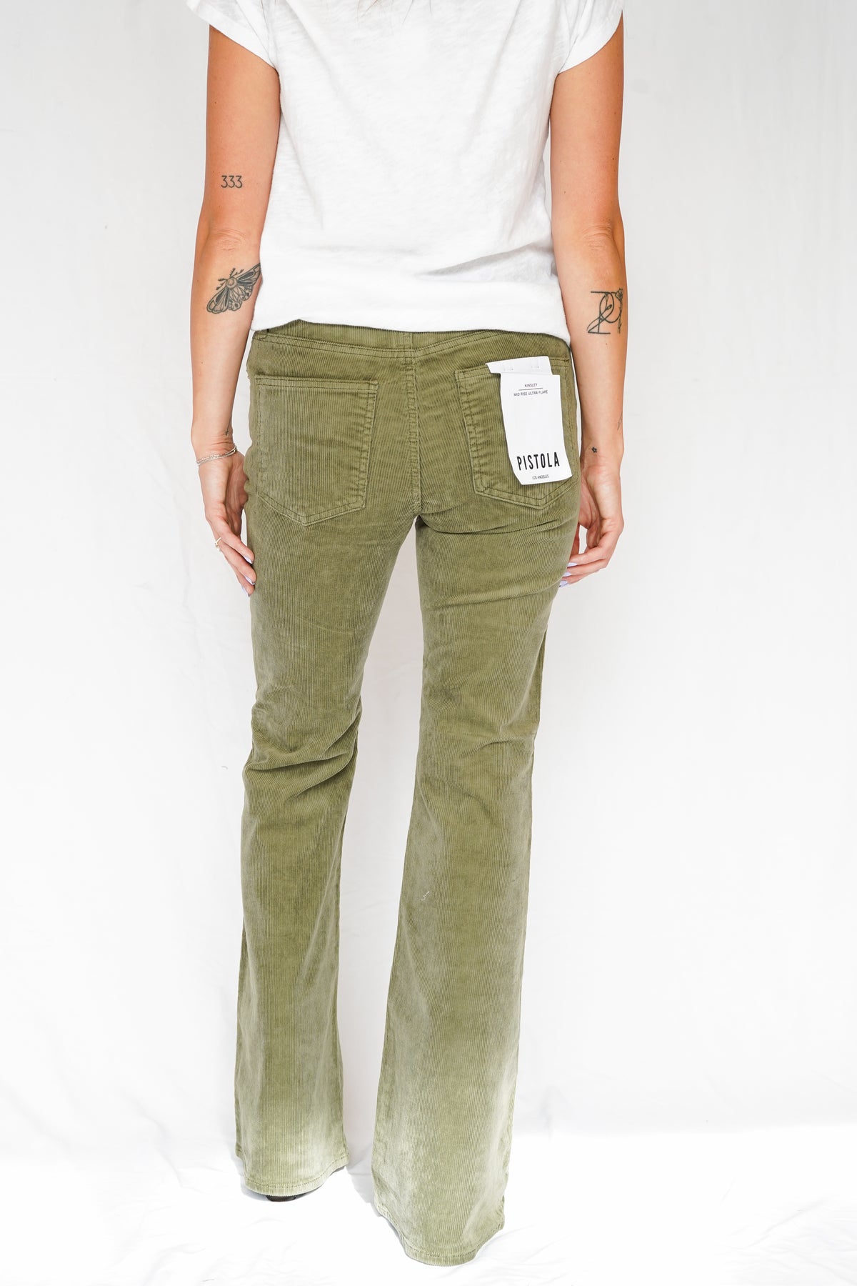 Pistola Kinsley Mid Rise Ultra Flare Jean in Sequoia