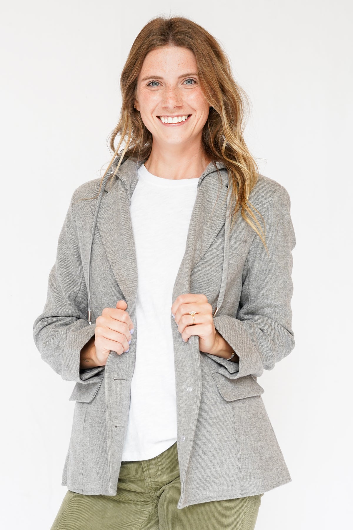 Oversized Blazer Jacket in Grey
