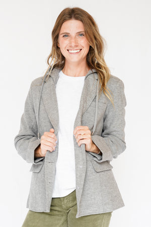 Oversized Blazer Jacket in Grey