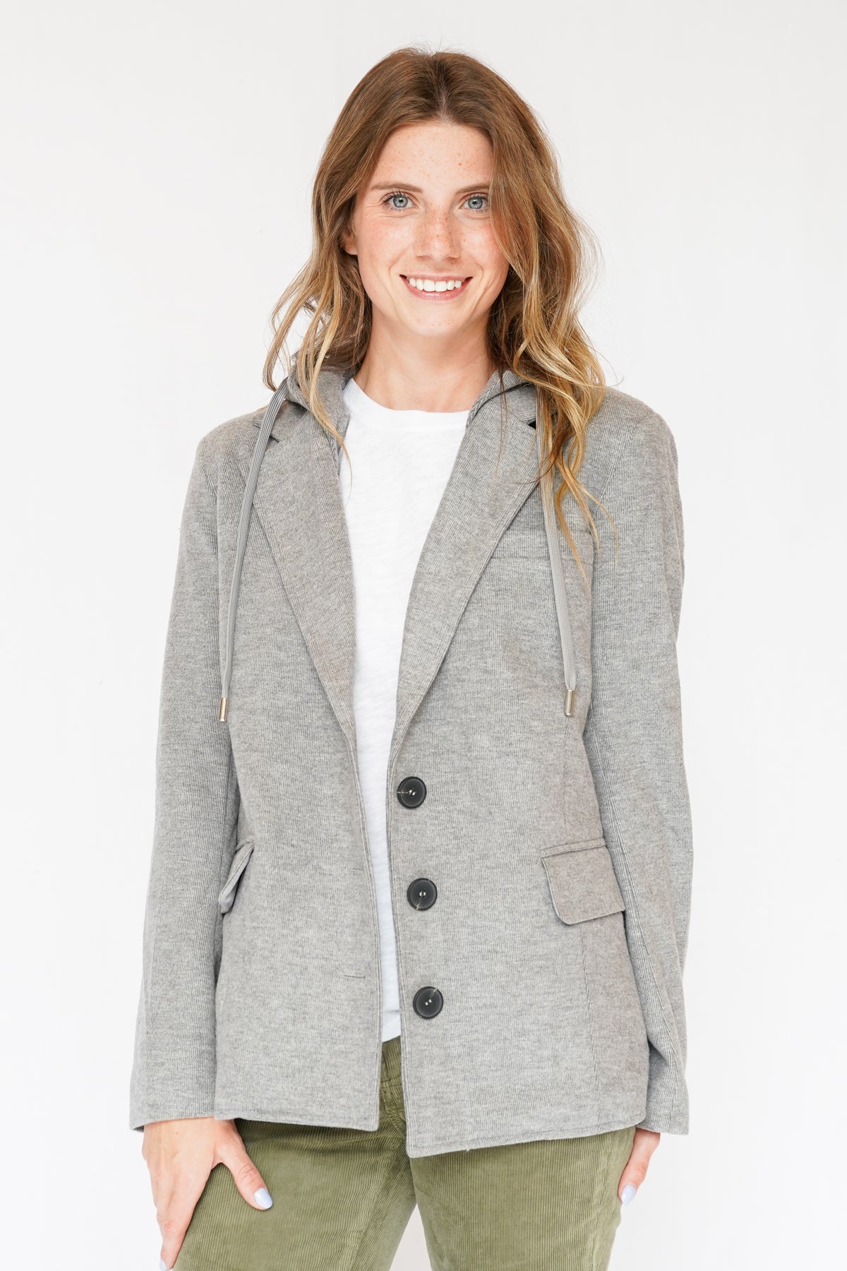 Oversized Blazer Jacket in Grey