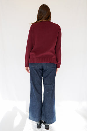 Pintuck High Rise Trouser Wide Leg Jeans