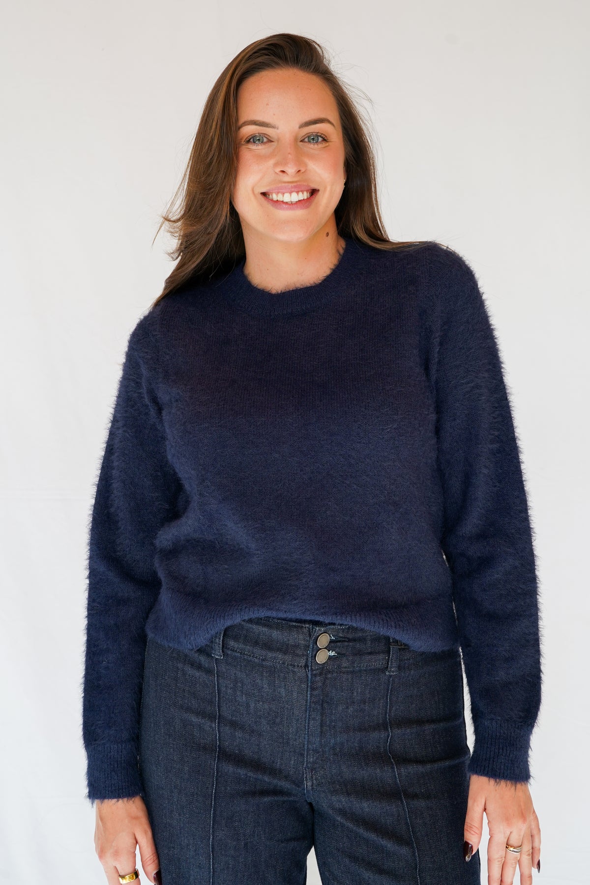 Zosia Pullover Sweater in Navy