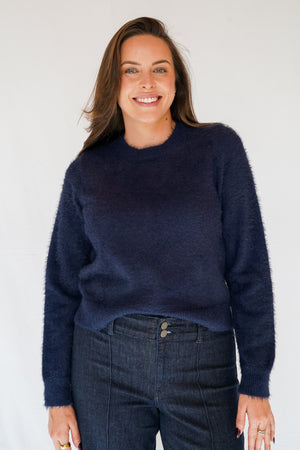 Zosia Pullover Sweater in Navy