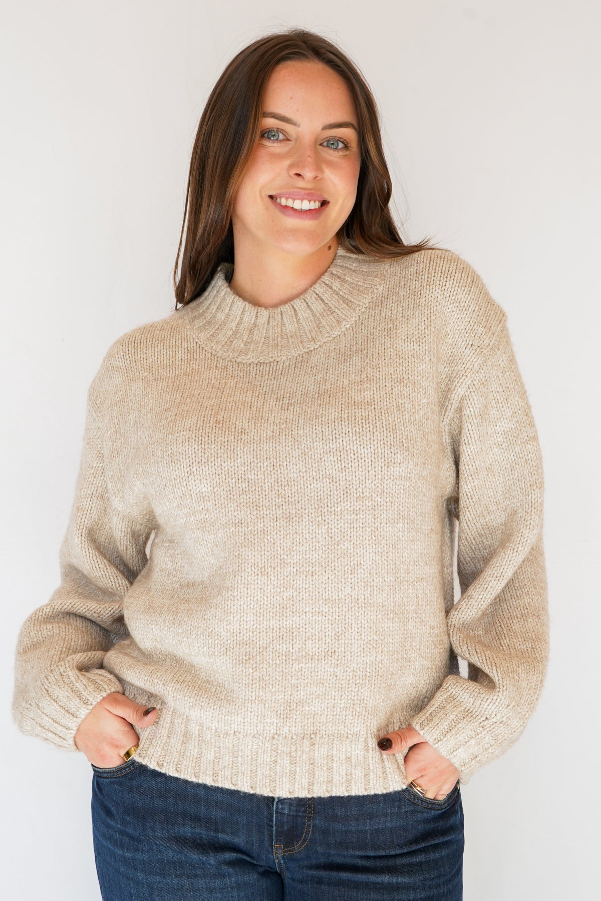 Gentle Fawn Tova Sweater in Heather Pebble