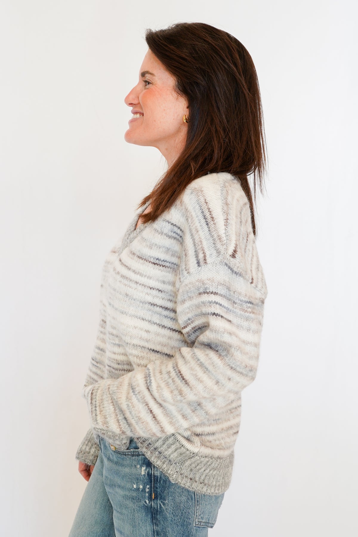 Patsy Sweater in Grey Multi