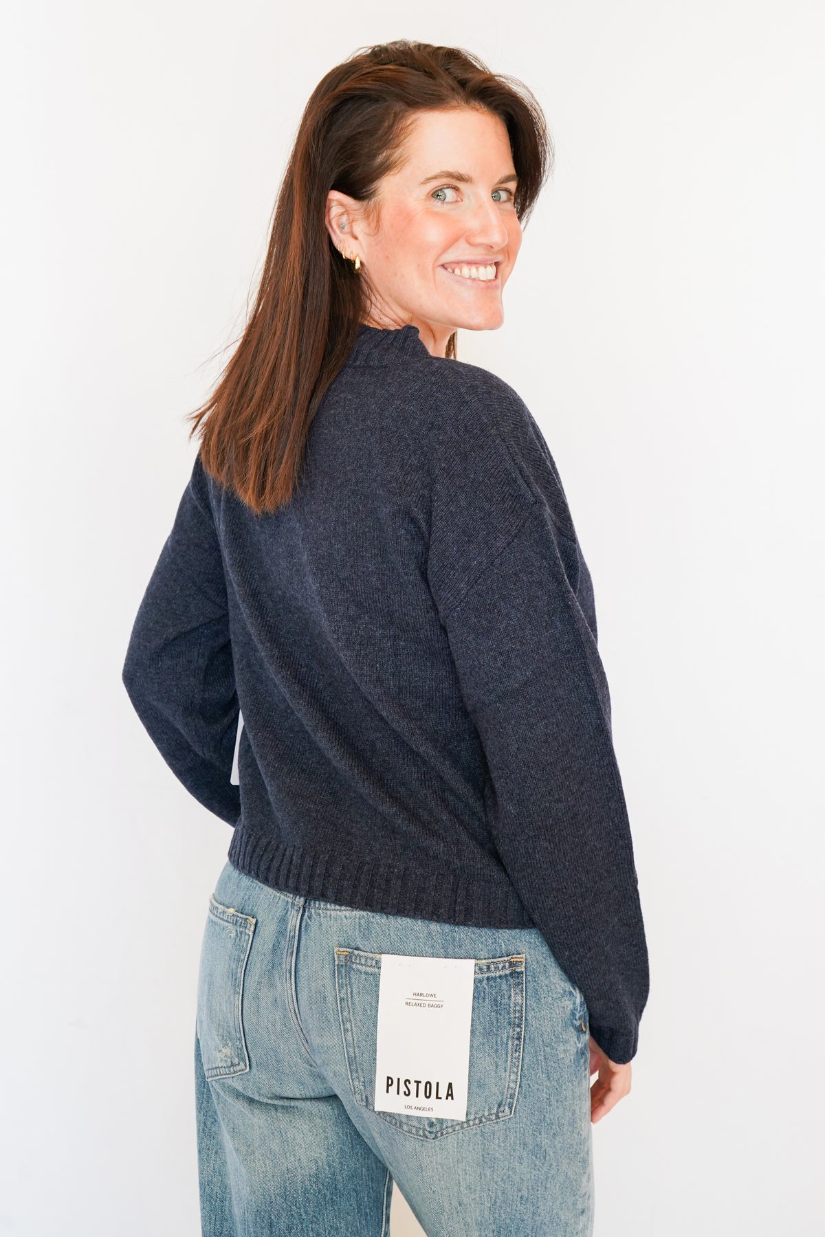 Bella Dahl V Neck Sweater in Heather Quartz