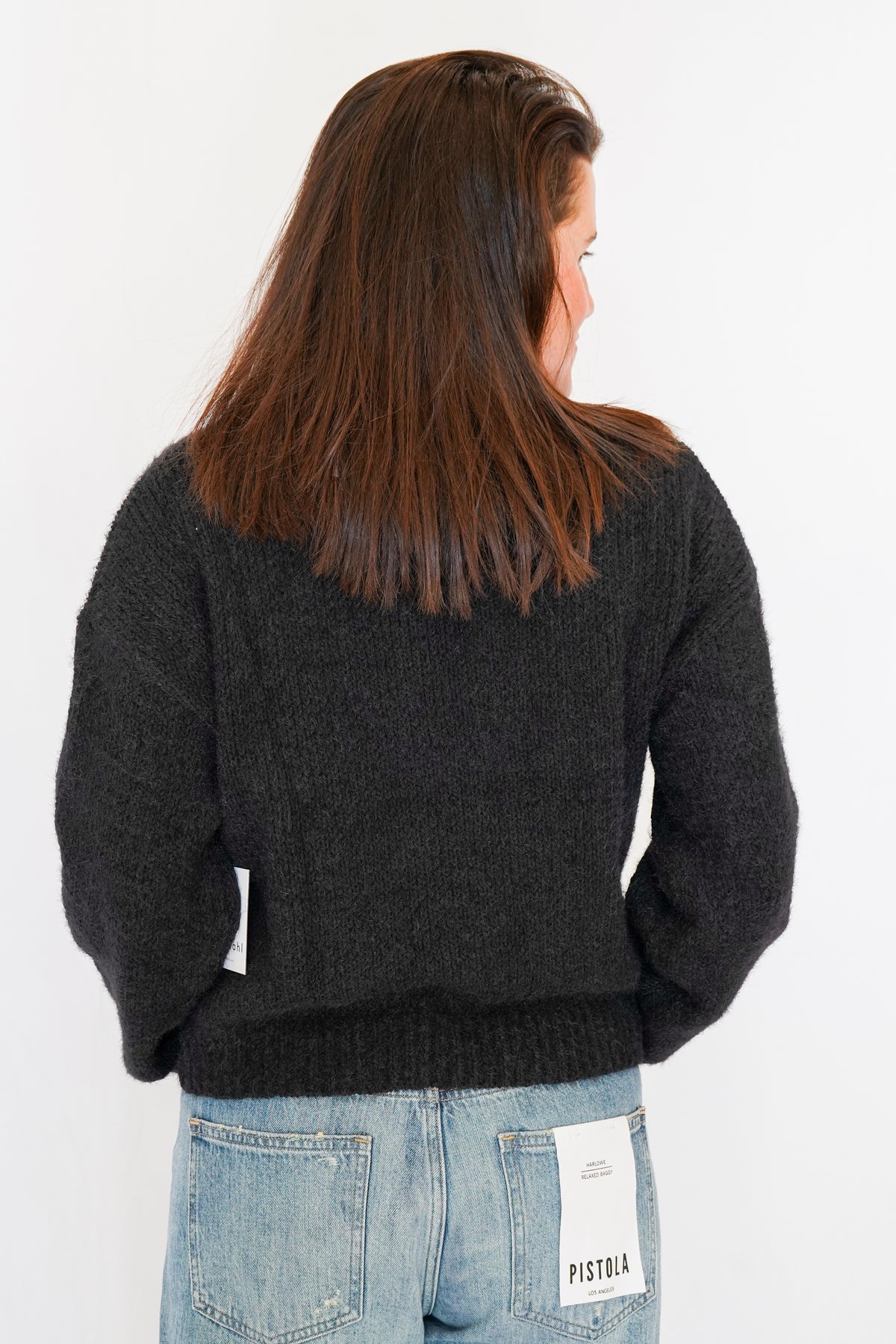 Bella Dahl Drop Shoulder Sweater in Black