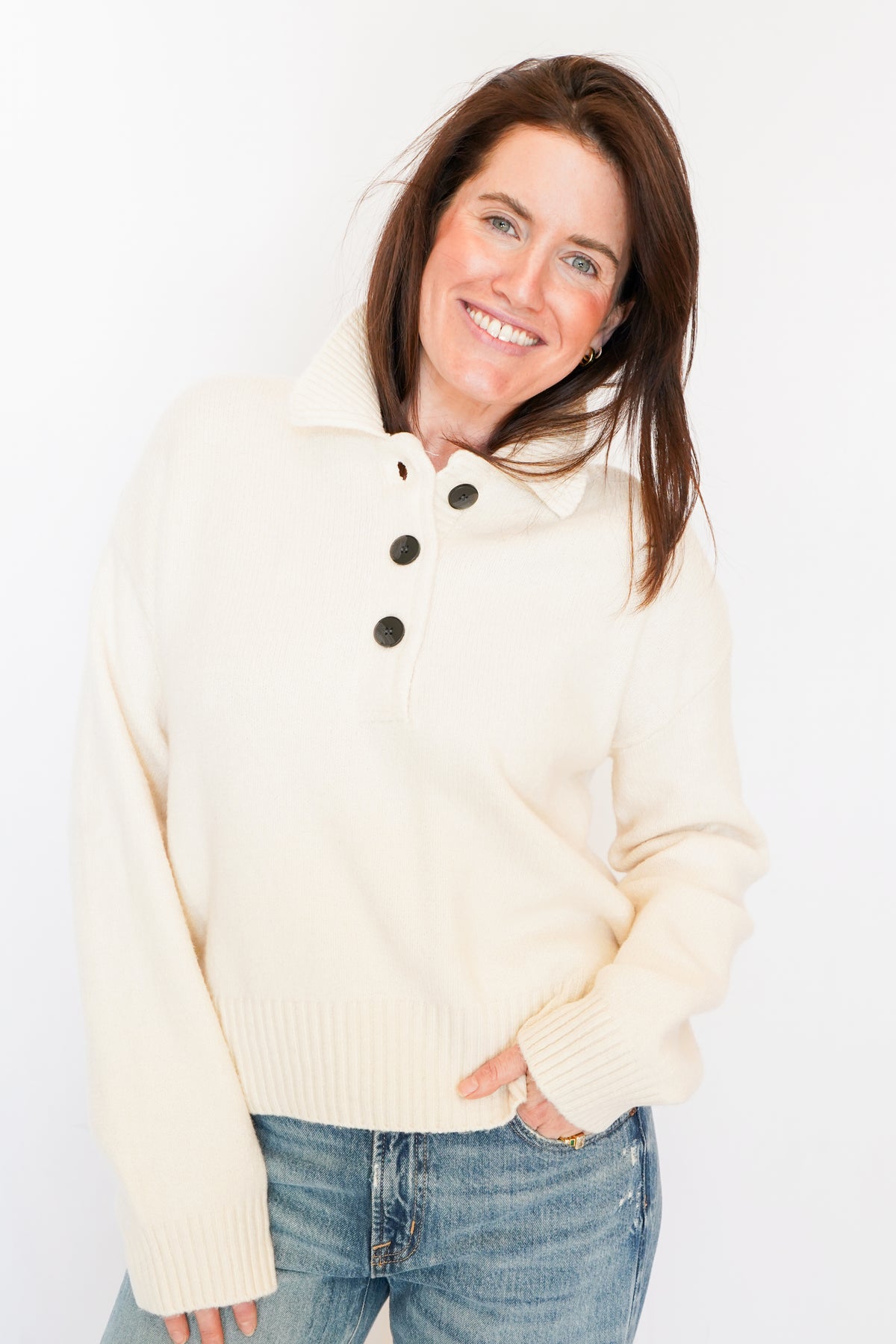 Quinlan Pullover In Cream