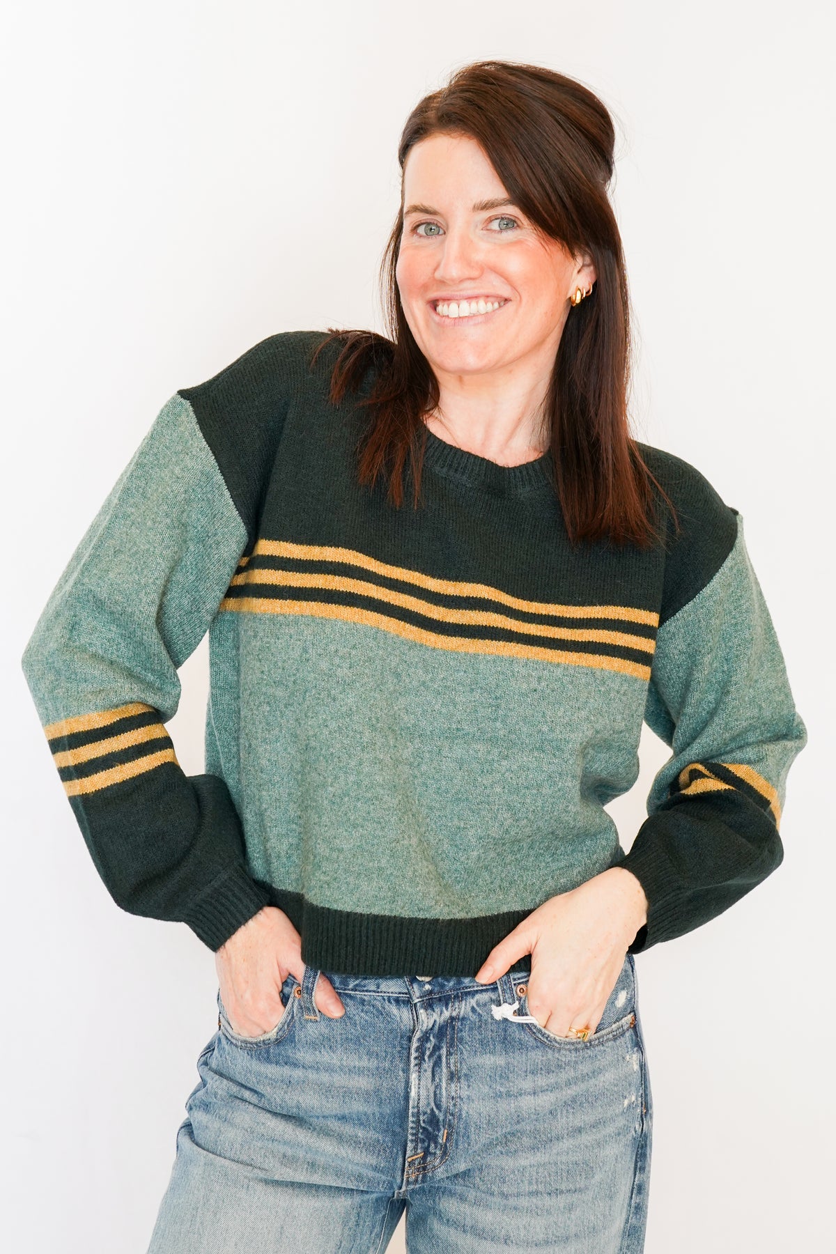 Greenwich Sweater in Hunter Green