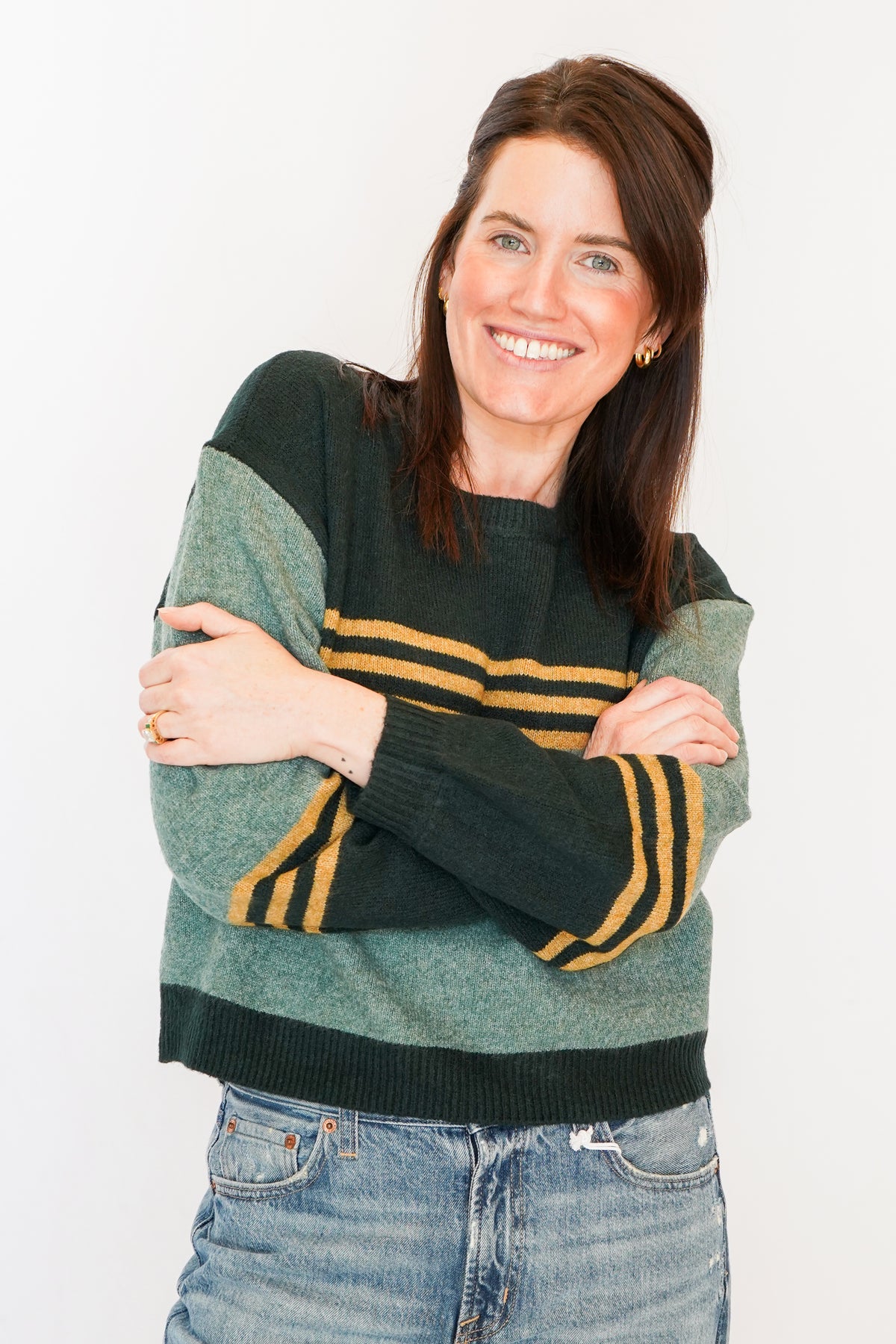 Greenwich Sweater in Hunter Green